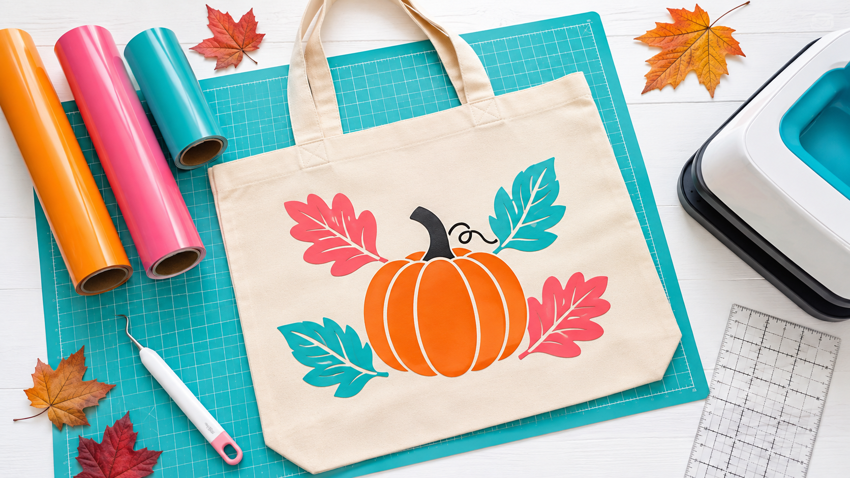 How to Make a Fall Tote Bag With Cricut Iron-On Vinyl